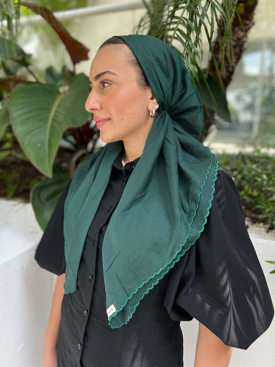 The Scarf Bar Classic Pretied Scalloped - CPS-TSB