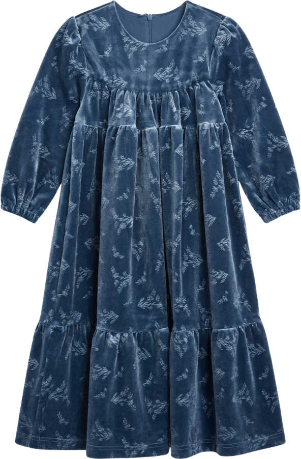 Seal Girls Embossed Floral Velour Robe - WB6CY3107