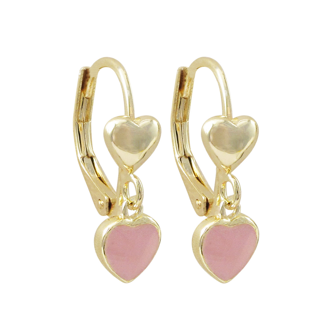 Delino Gold Plated Surgical Steel - Enamel Heart - 3EW15625-SU-GD