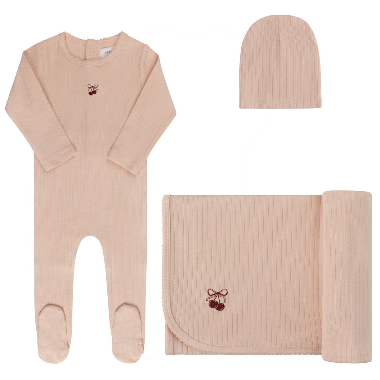 Aurora Pointelle Bow Print Collection Take Me Home Set - ASS26-0072-GBG