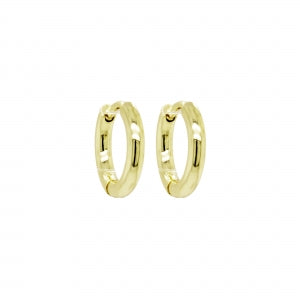 Delino Gold Plated Surgical Steel 11.25X12.25Mm Huggie Hoop Earrings - 3EW4804-SU-GD