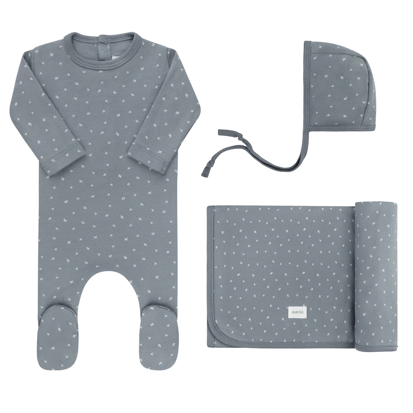 Aurora Floral Leaf Take Me Home Footie Set - AAW26-0087-GBG