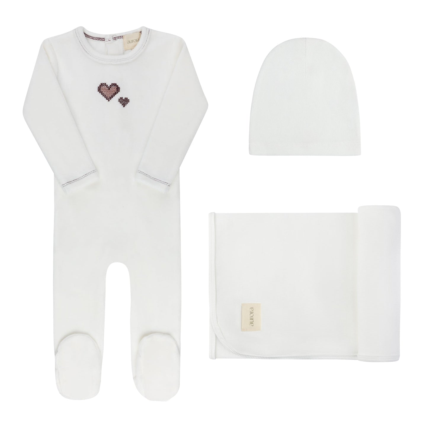 Aurora Cross Stitch Take Me Home Footie Set - AAW26-0092-GBG