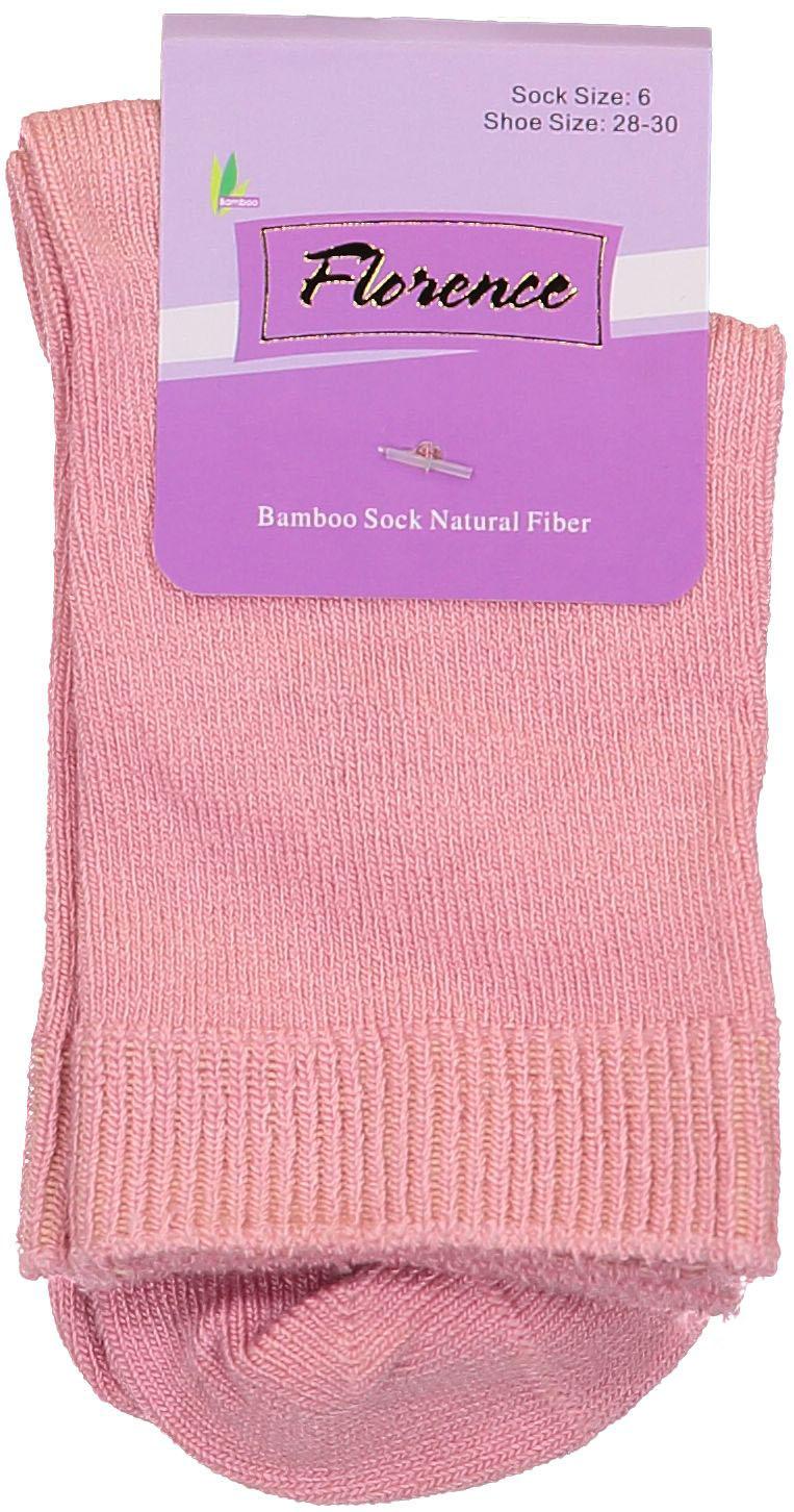 Florence Bamboo Quarter Crew Sock Dusty Pink - 179