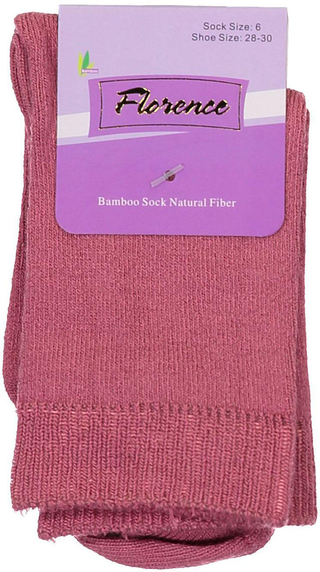 Florence Bamboo Quarter Crew Sock Mauve - 179