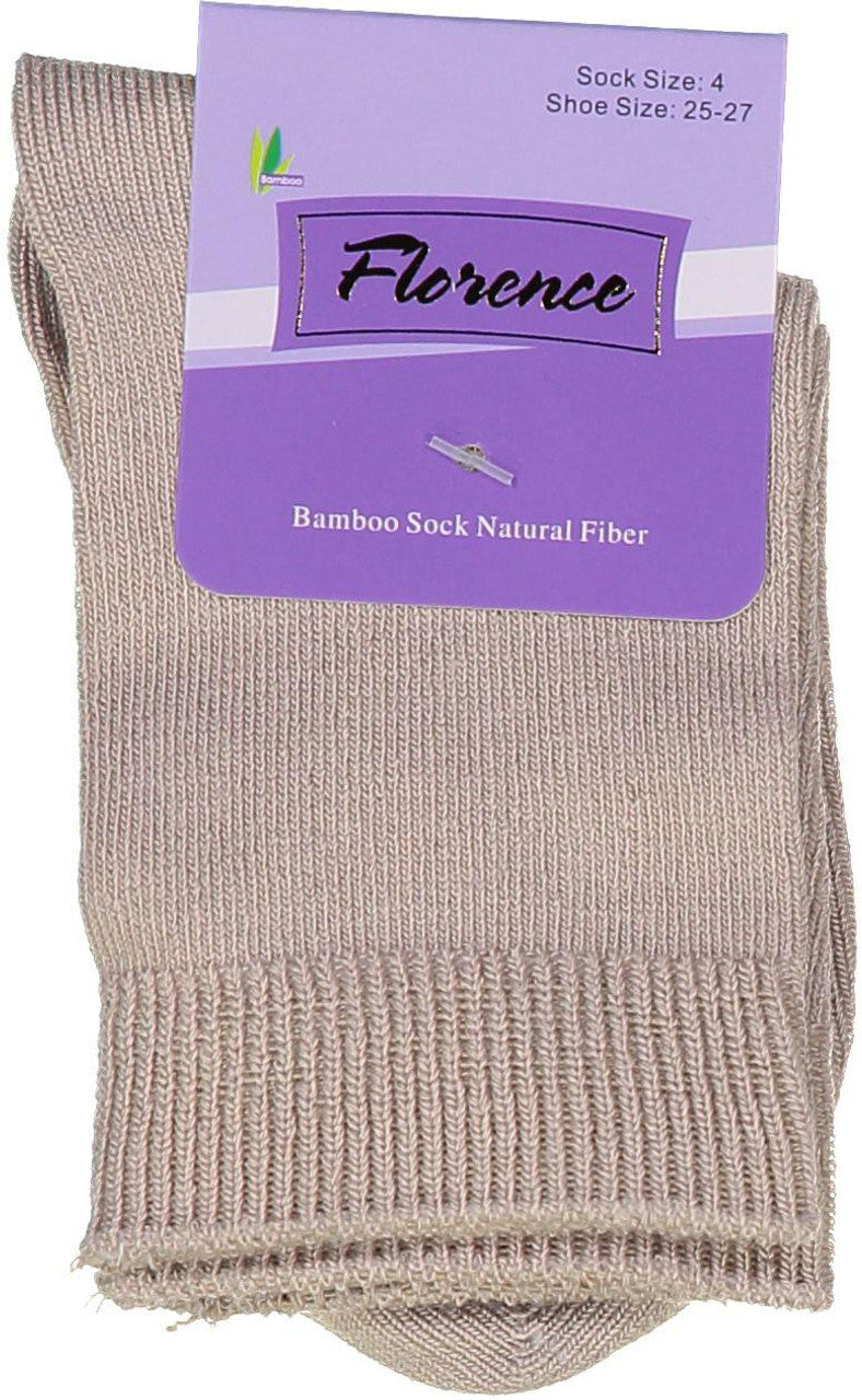 Florence Bamboo Quarter Crew Sock Stone - 179
