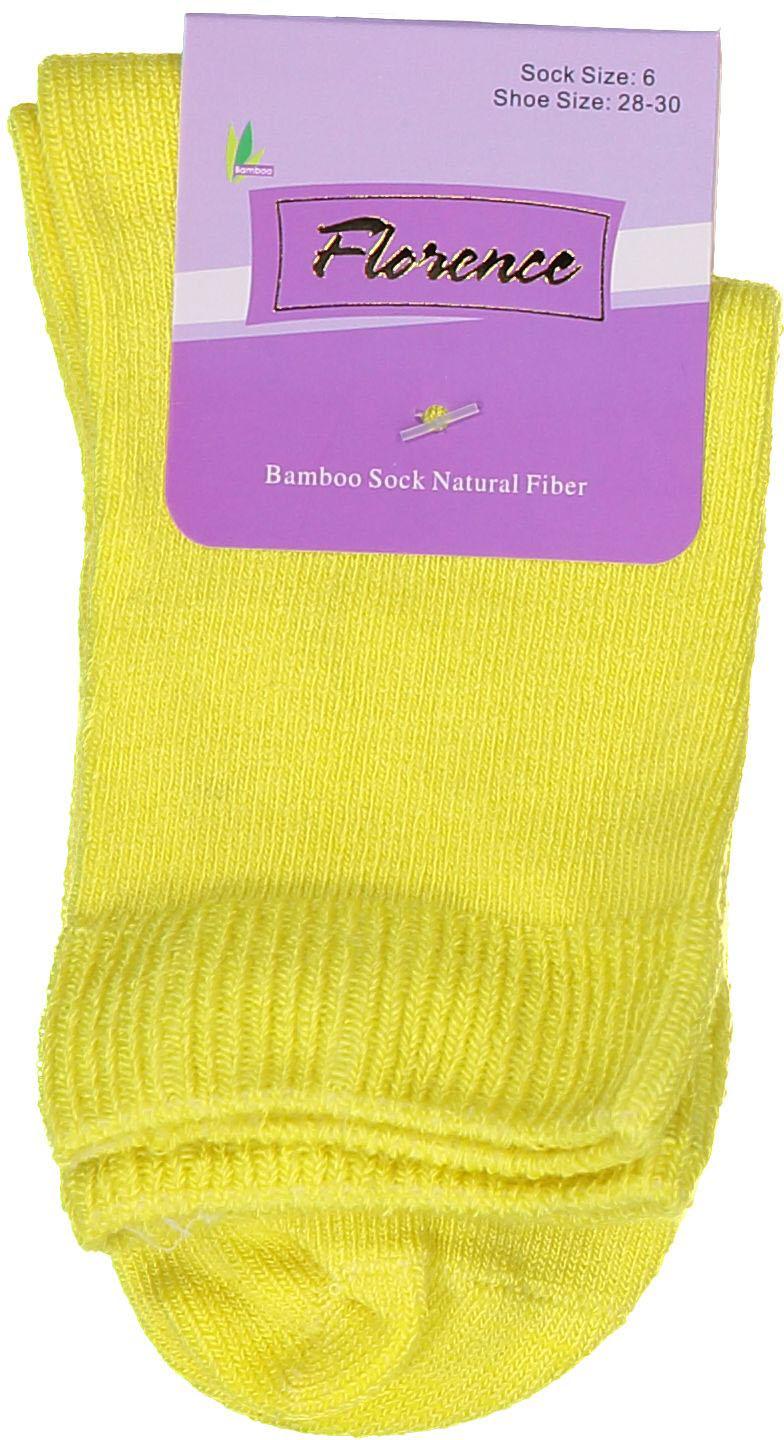 Florence Bamboo Quarter Crew Sock Yellow - 179