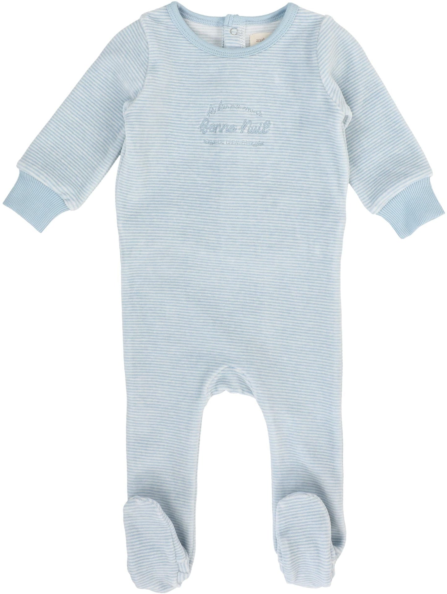 Lil Legs Velour Stripe Footie - AF26S311
