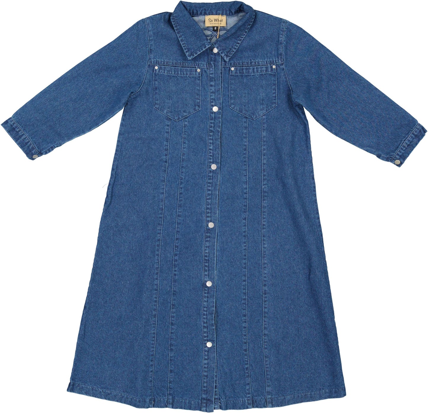 So What Colored Denim Dress - SB6CY2922D