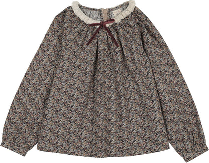 Analogie Home Garden Lace Trim Collared Blouse - AF26T726-Set