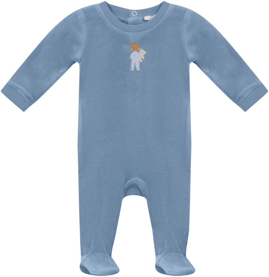 Fragile Baby Romper In Velour Fabric - WB6CP7473B