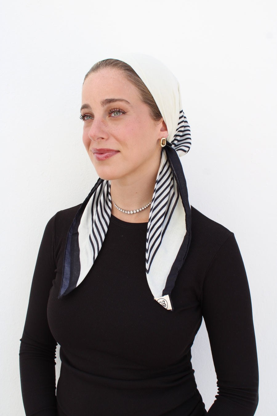 The Scarf Bar Stripped Square Headscarf - SC-TSB