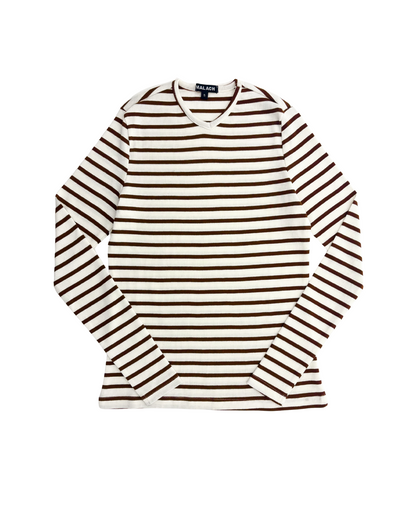 Malach Ribbed Striped V-Neck Tee - Mt201