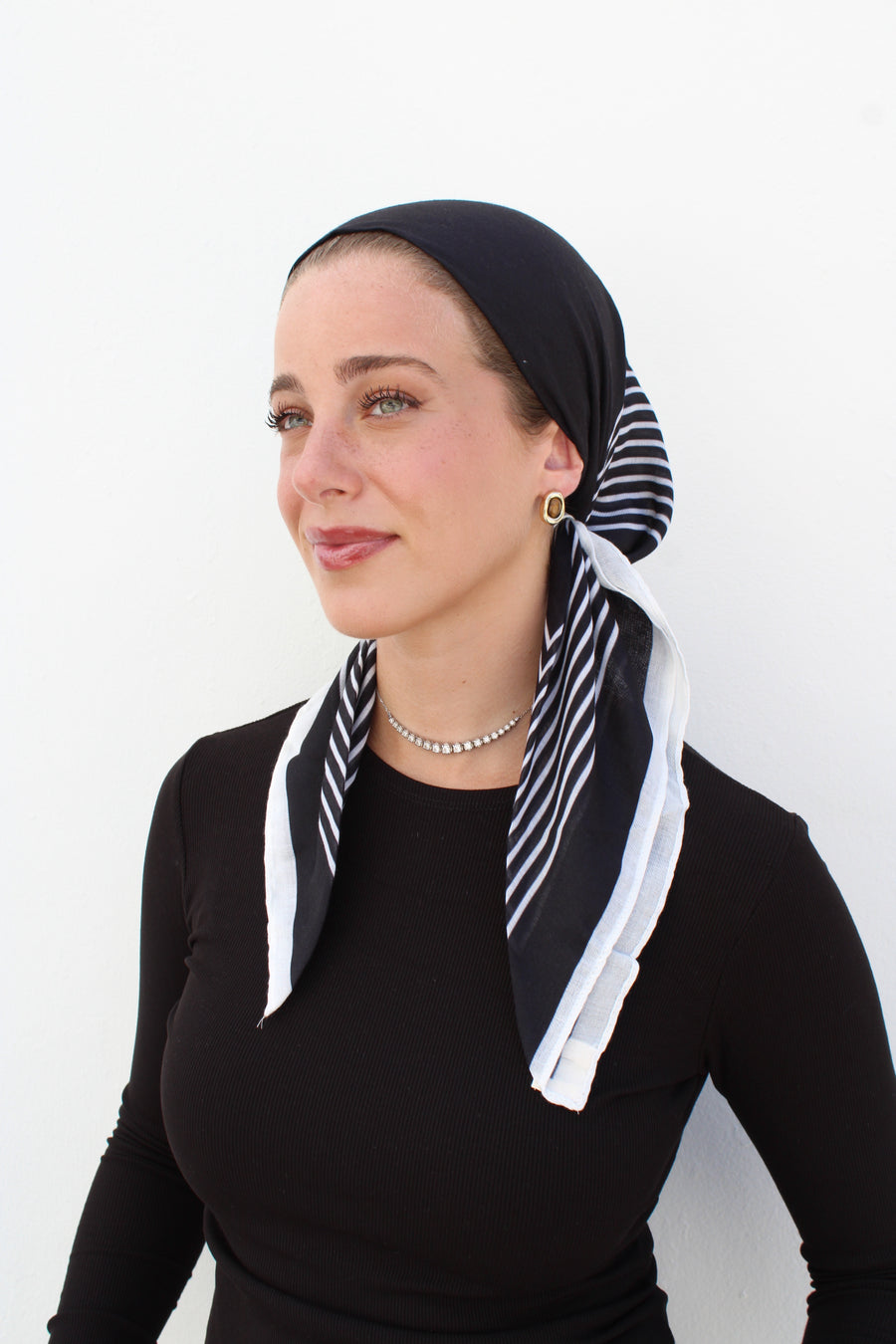 The Scarf Bar Stripped Square Headscarf - SB-TSB