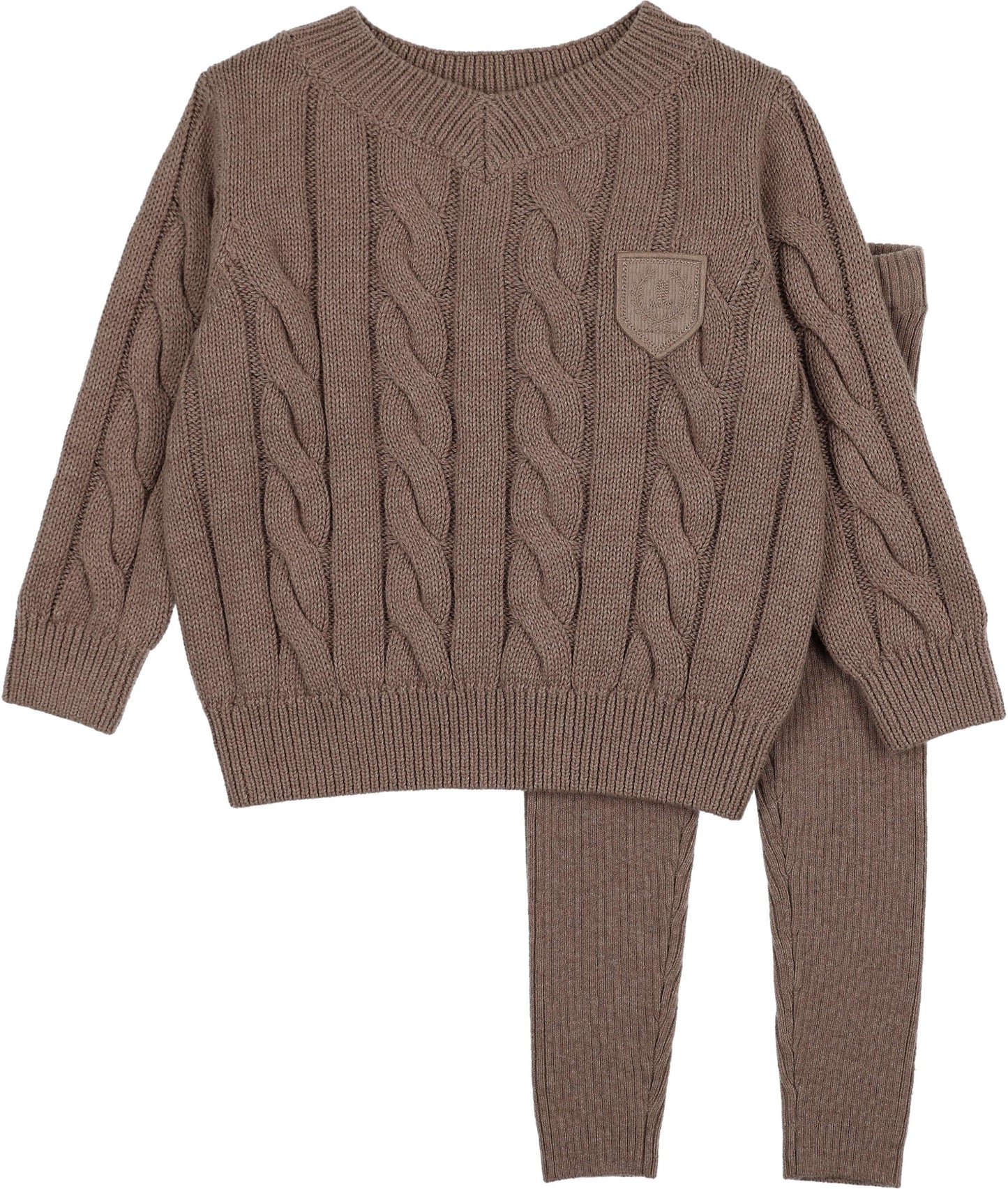 Analogie Chunky Cable Knit Toddler Set - AF26TS108