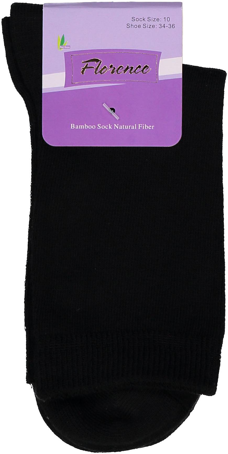 Florence Bamboo Quarter Crew Sock Black - 179