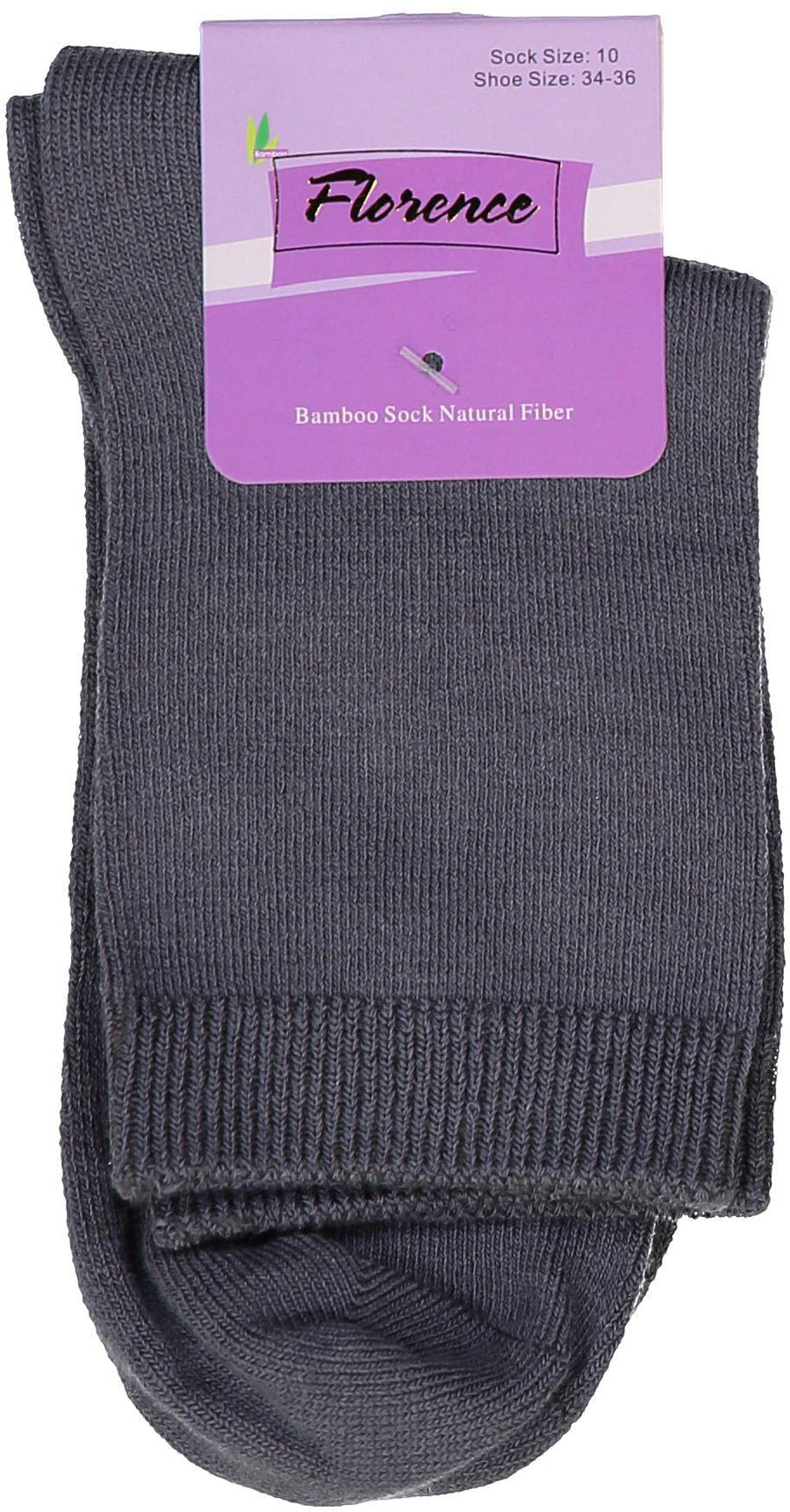 Florence Bamboo Quarter Crew Sock Med Gray - 179
