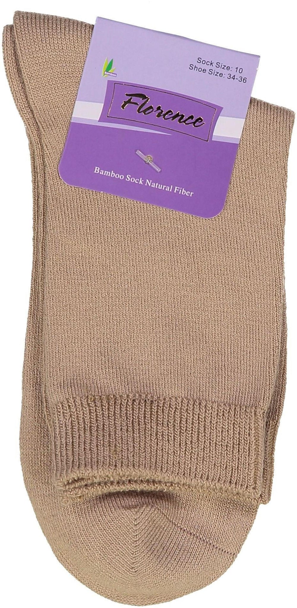 Florence Bamboo Quarter Crew Sock Beige - 179