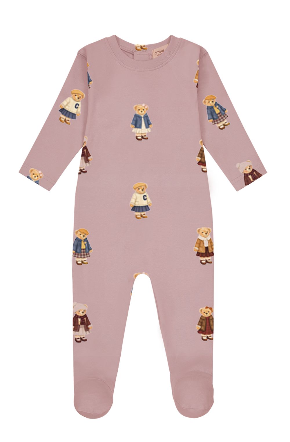 Crew Lounge Teddy Pattern Lounge Footie - SG3219