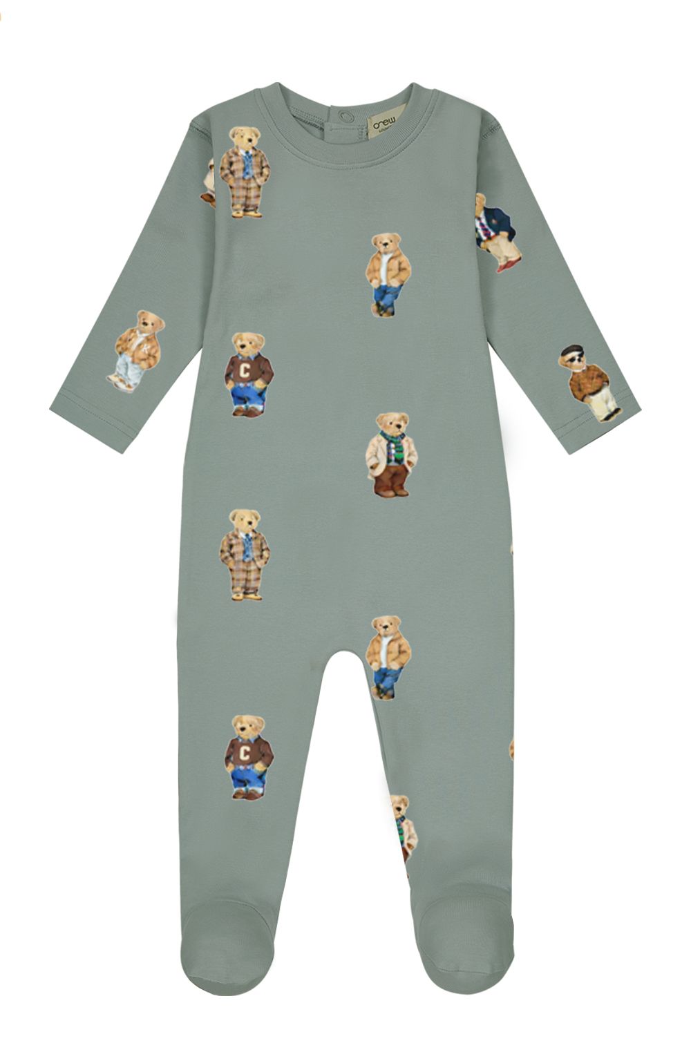 Crew Lounge Teddy Pattern Lounge Footie - SG3219