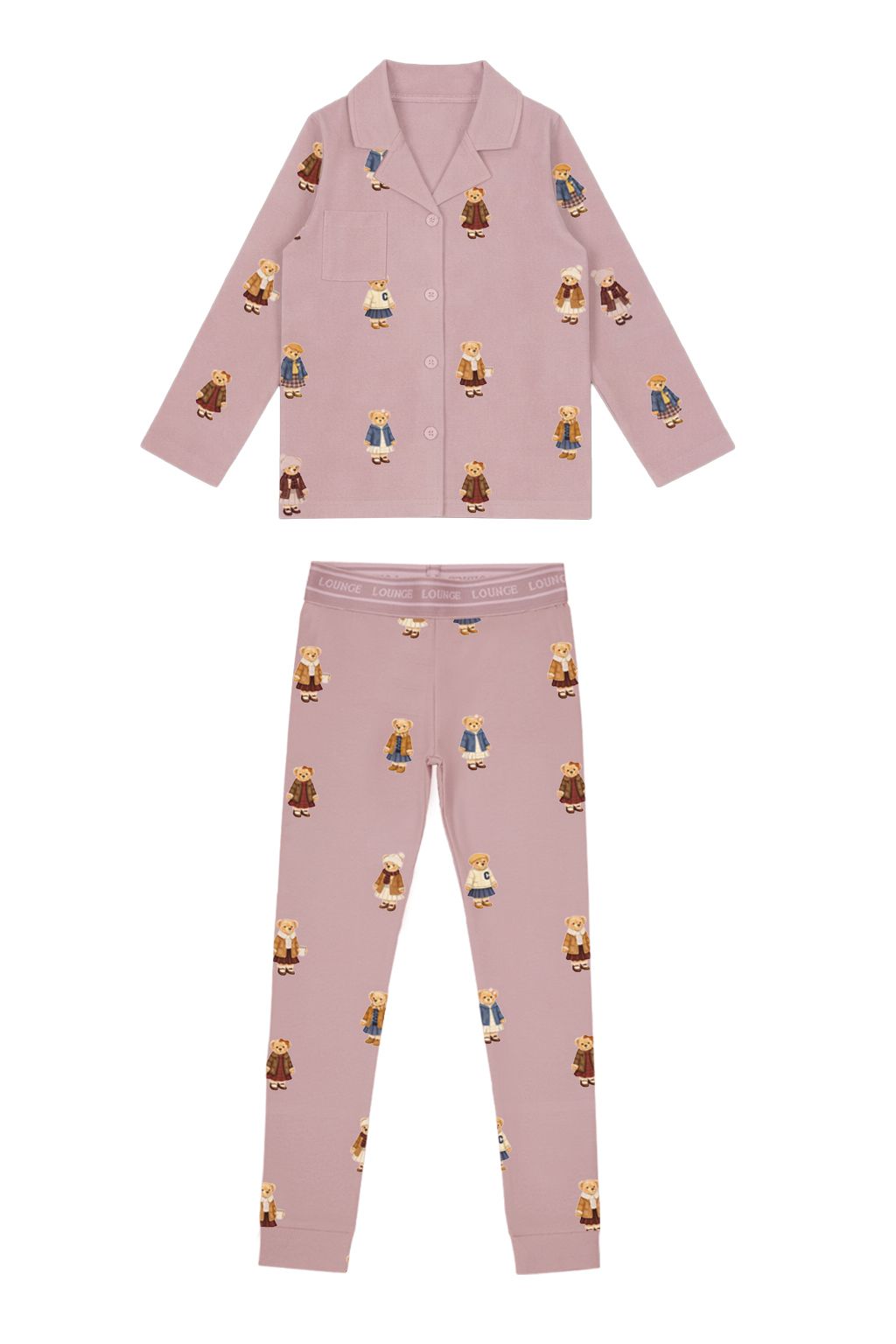 Crew Lounge Teddy Pattern Lounge Grandpa Set - SG3221