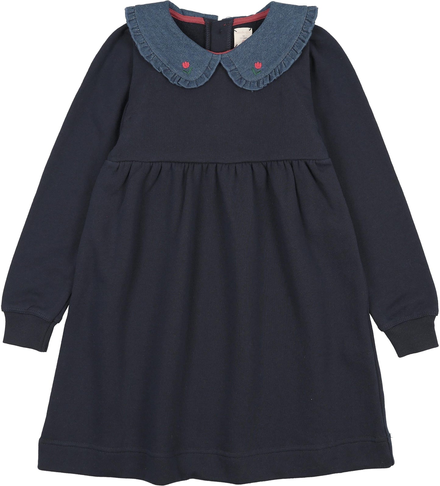 Analogie Sweet Campaign Denim Collar Sweatshirt Dress - AF26D223