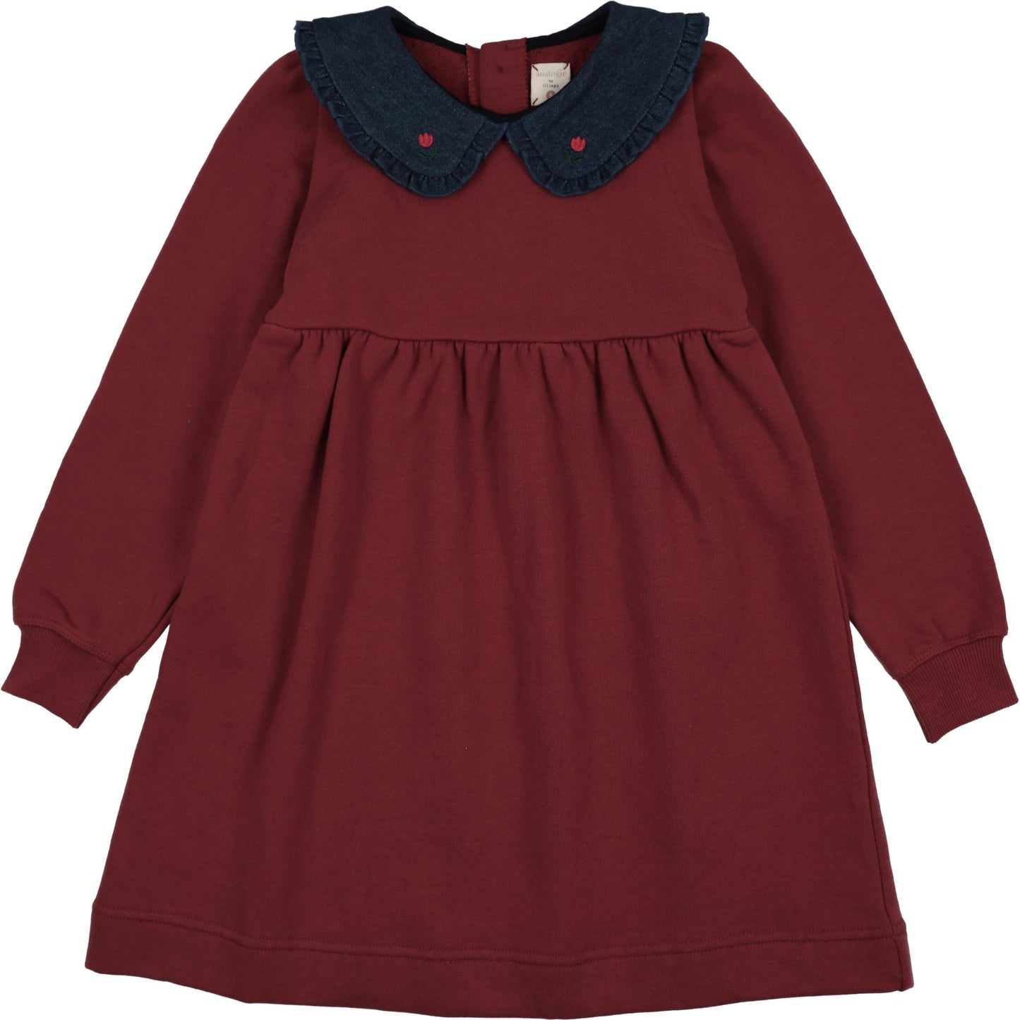 Analogie Sweet Campaign Denim Collar Sweatshirt Dress - AF26D223