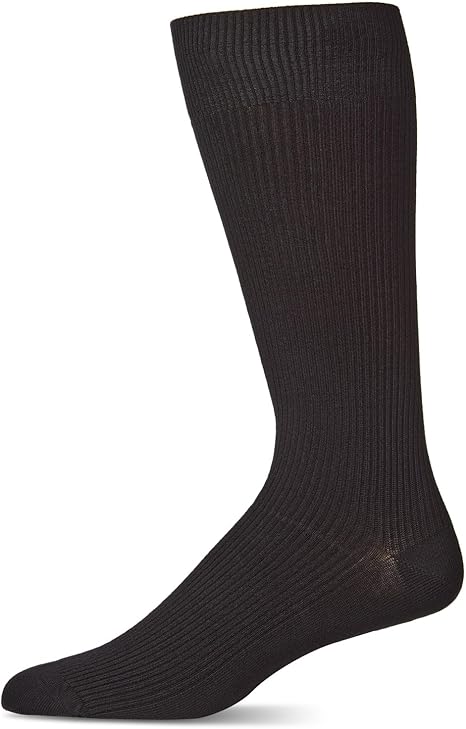 Levante Mens Modal Durable and Flexible Pin Rib Crew Sock - Lv-109