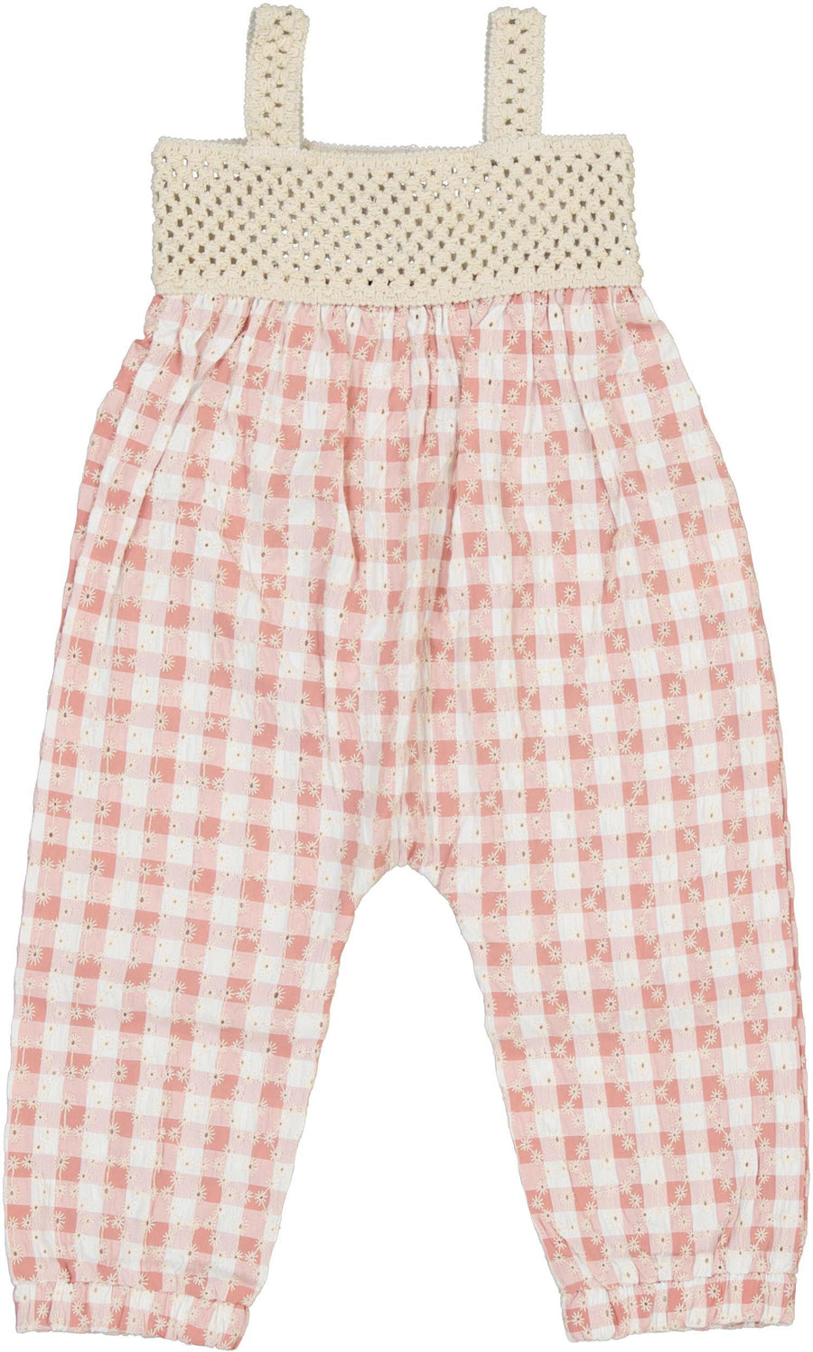Lola Long Overall With Stretch Crochet Top - SB6CP7366O