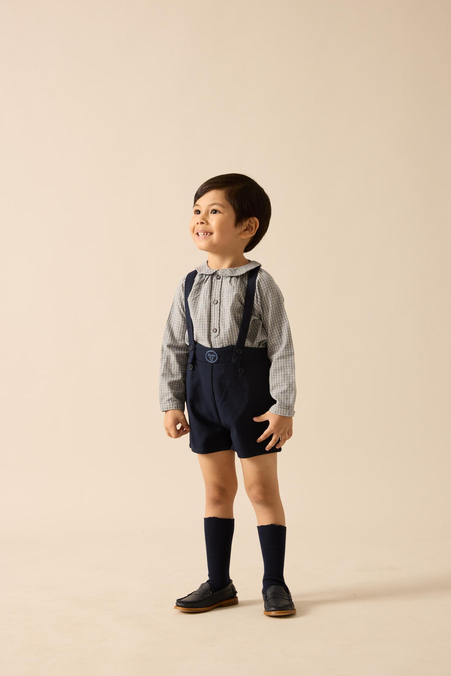 Analogie Plaid Edition Boys Overall Shorts - AF26R600B