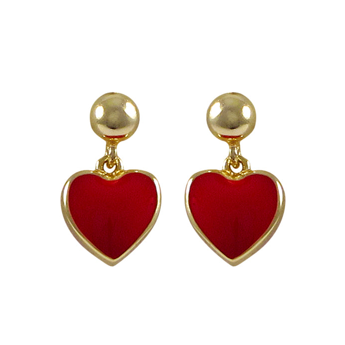 Delino Gold Plated Sterling Silver - Heart On Ball - 6EP20-SS-GD