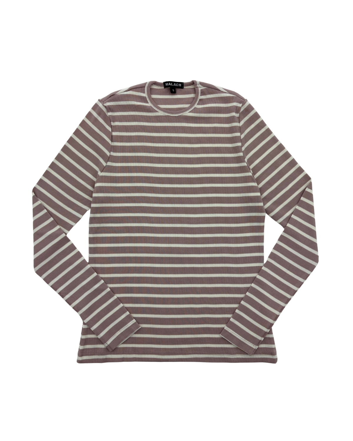 Malach Ribbed Striped Crew Neck Tee - Mt401