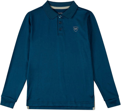 Memoi Boys Long Sleeve Polo Shirt - Mbp-001