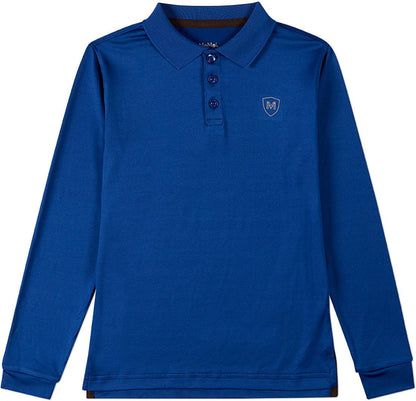 Memoi Boys Long Sleeve Polo Shirt - Mbp-001