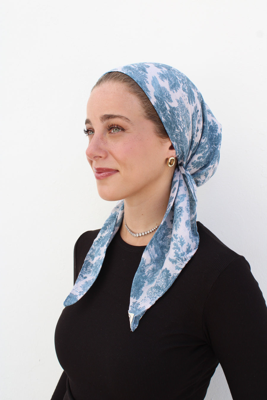 The Scarf Bar Toile Square Headscarf - FGT-TSB