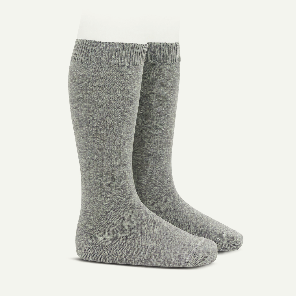 Condor Flat Cotton Knee Socks 219 Fog - 2019/2