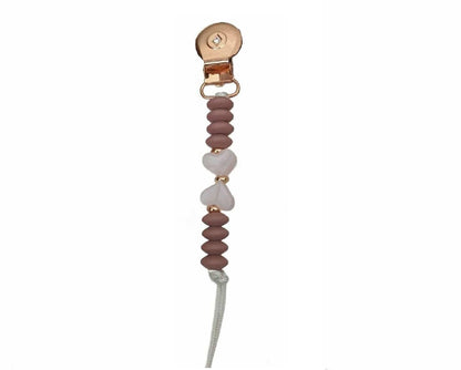 Crystal Dream Baby Double Heart Pacifier Clip - Crystal-01-AYR