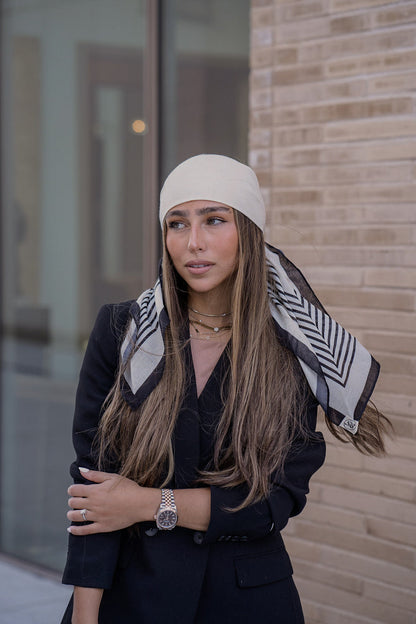The Scarf Bar Stripped Square Headscarf - SC-TSB