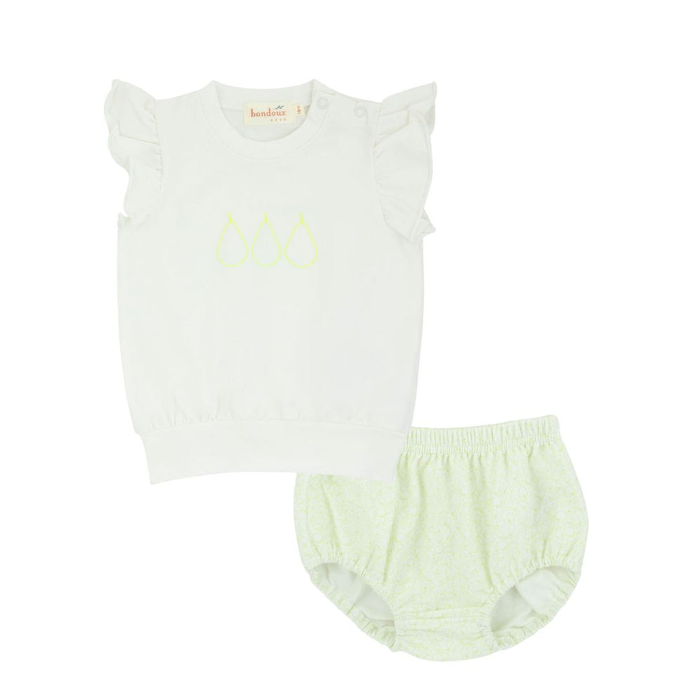 Bondoux Fruit Print Top 2pcs Set - S26-258TPG-WHP