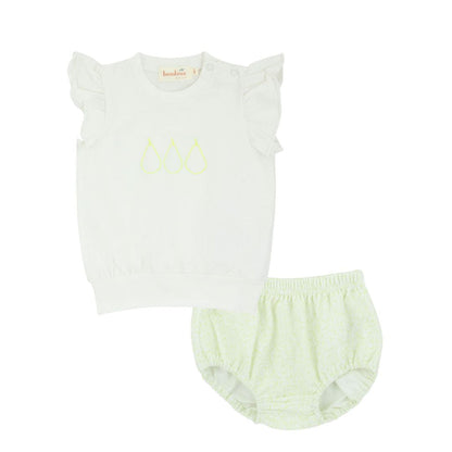Bondoux Fruit Print Top 2pcs Set - S26-258TPG-WHP