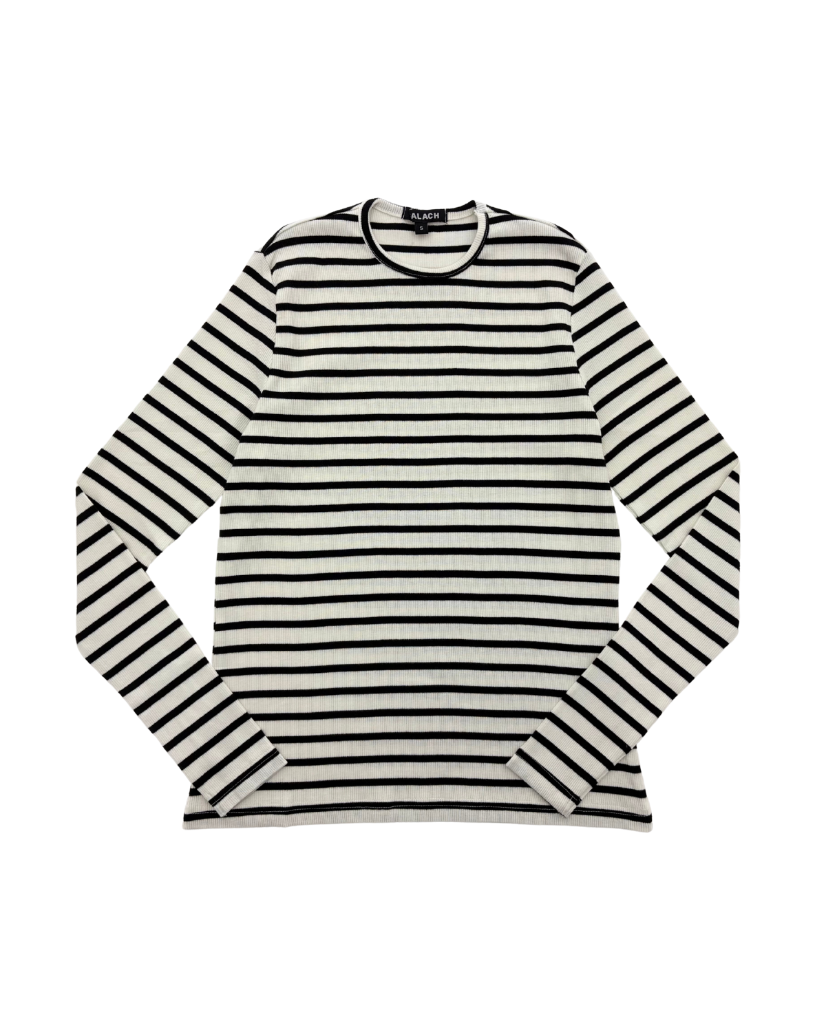 Malach Ribbed Striped Crew Neck Tee - Mt401