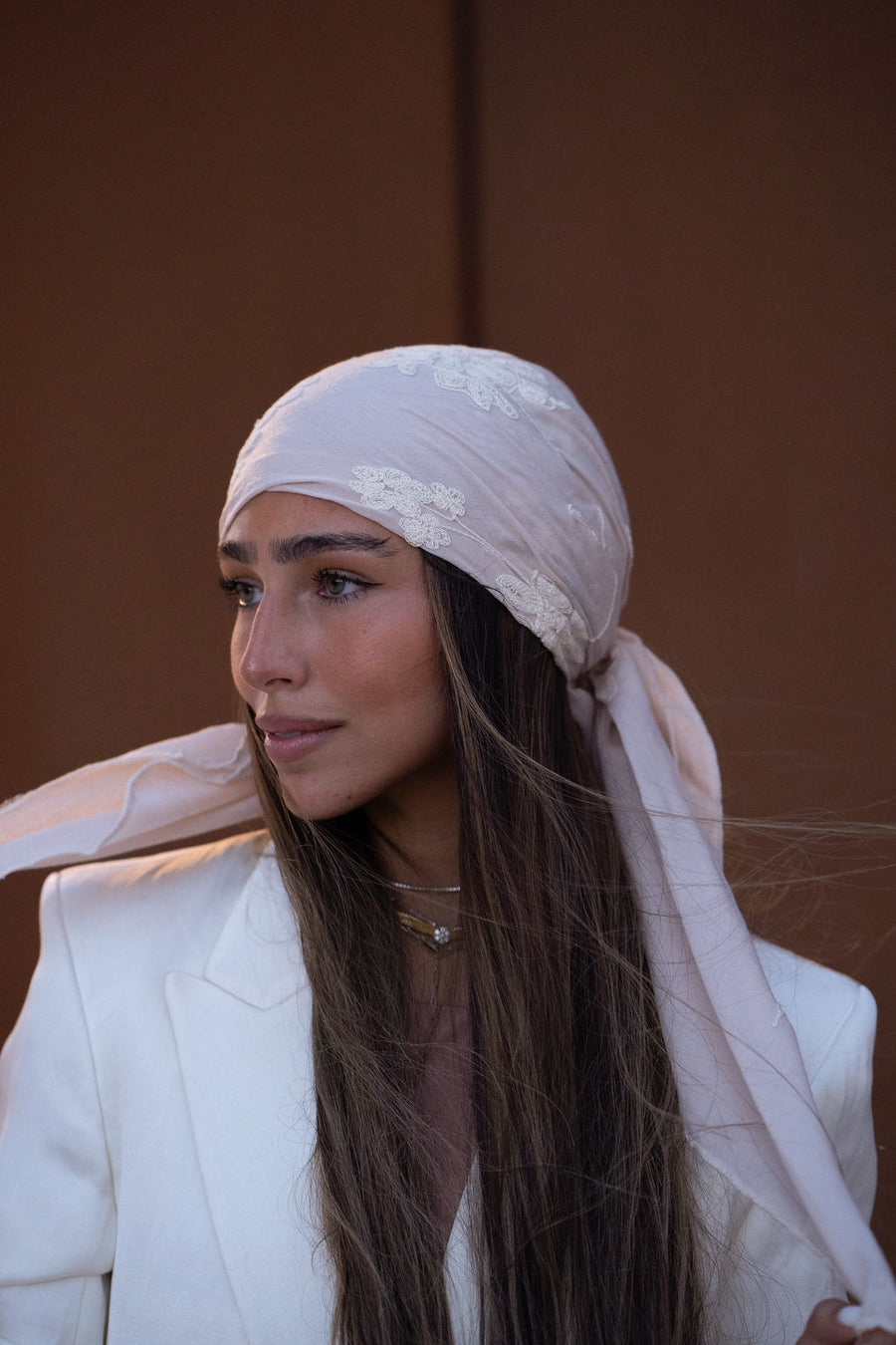 The Scarf Bar Embroidery Square Headscarf - CFE-TSB