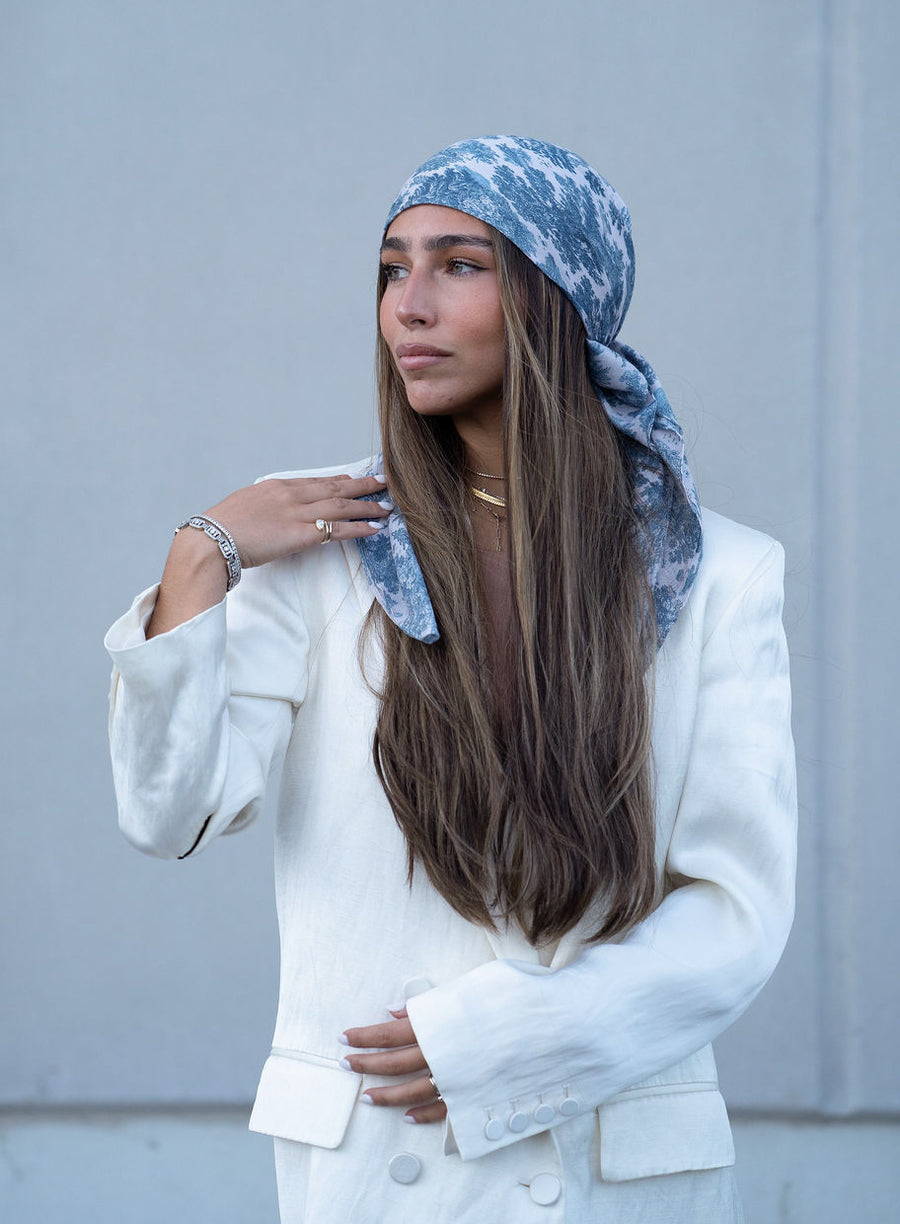 The Scarf Bar Toile Square Headscarf - FGT-TSB