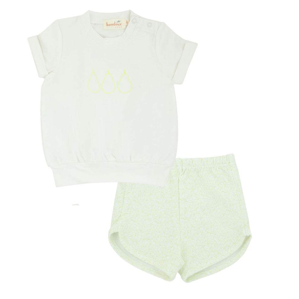Bondoux Fruit Print Top 2pcs Set - S26-258TPB-WHP