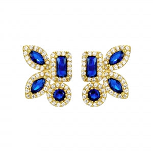 Delino Gold Plated Sterling Silver Assorted Shape Post Earrings - 9EP650-SS-GD