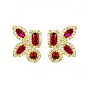 Delino Gold Plated Sterling Silver Assorted Shape Post Earrings - 9EP650-SS-GD
