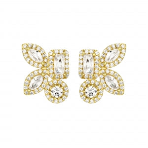 Delino Gold Plated Sterling Silver Assorted Shape Post Earrings - 9EP650-SS-GD