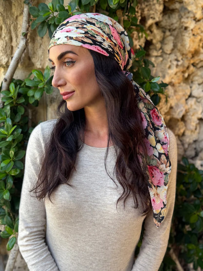The Scarf Bar Vintage Rose Headscarf - TSB-15-AW26