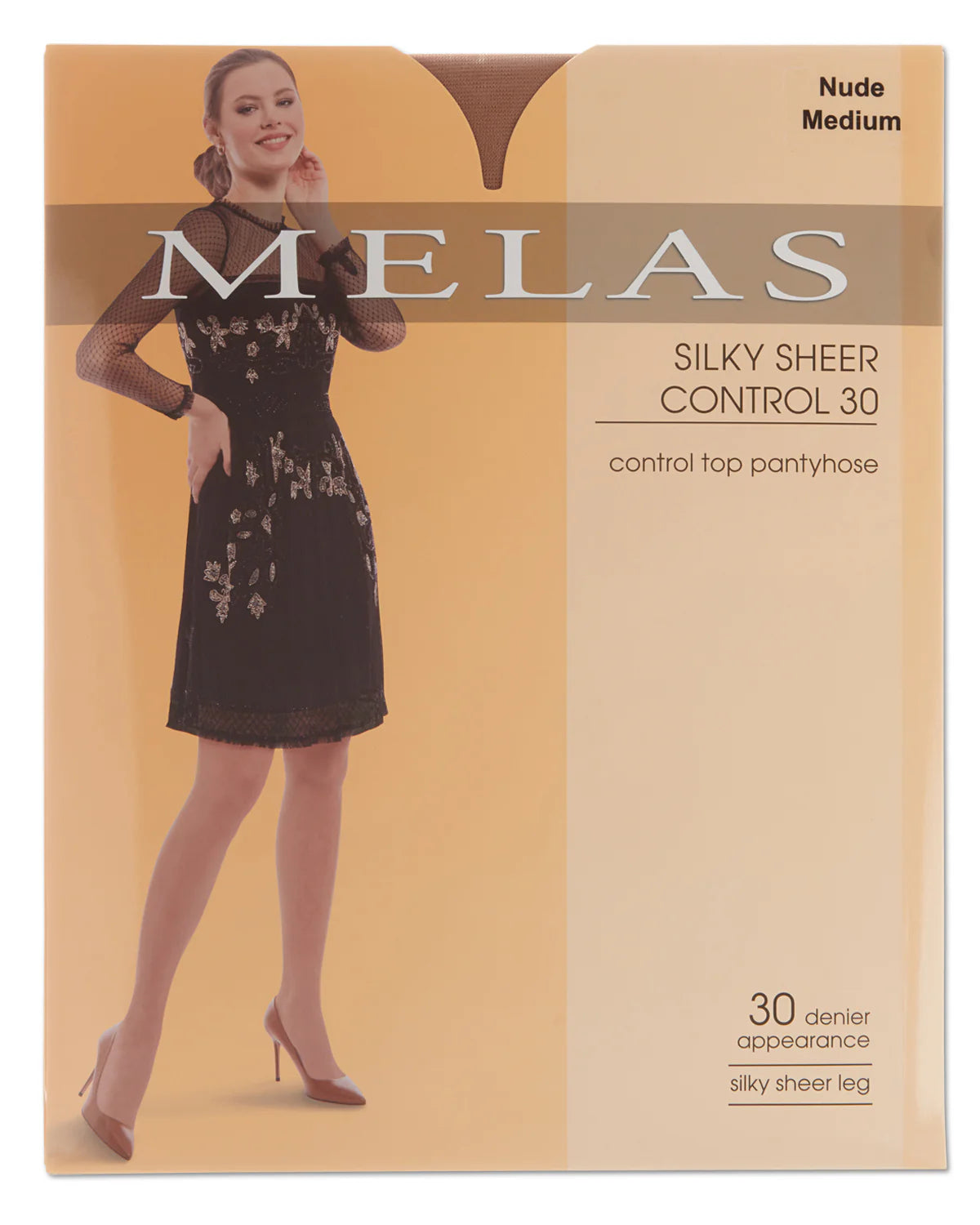 Melas Womens Silky Sheer Control 30 Pantyhose - As-627