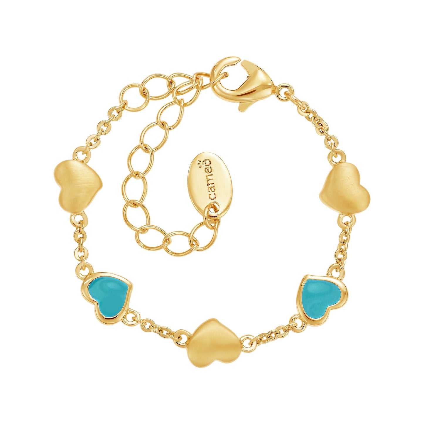 Cameo Leaning Hearts Kids Bracelet - B1394